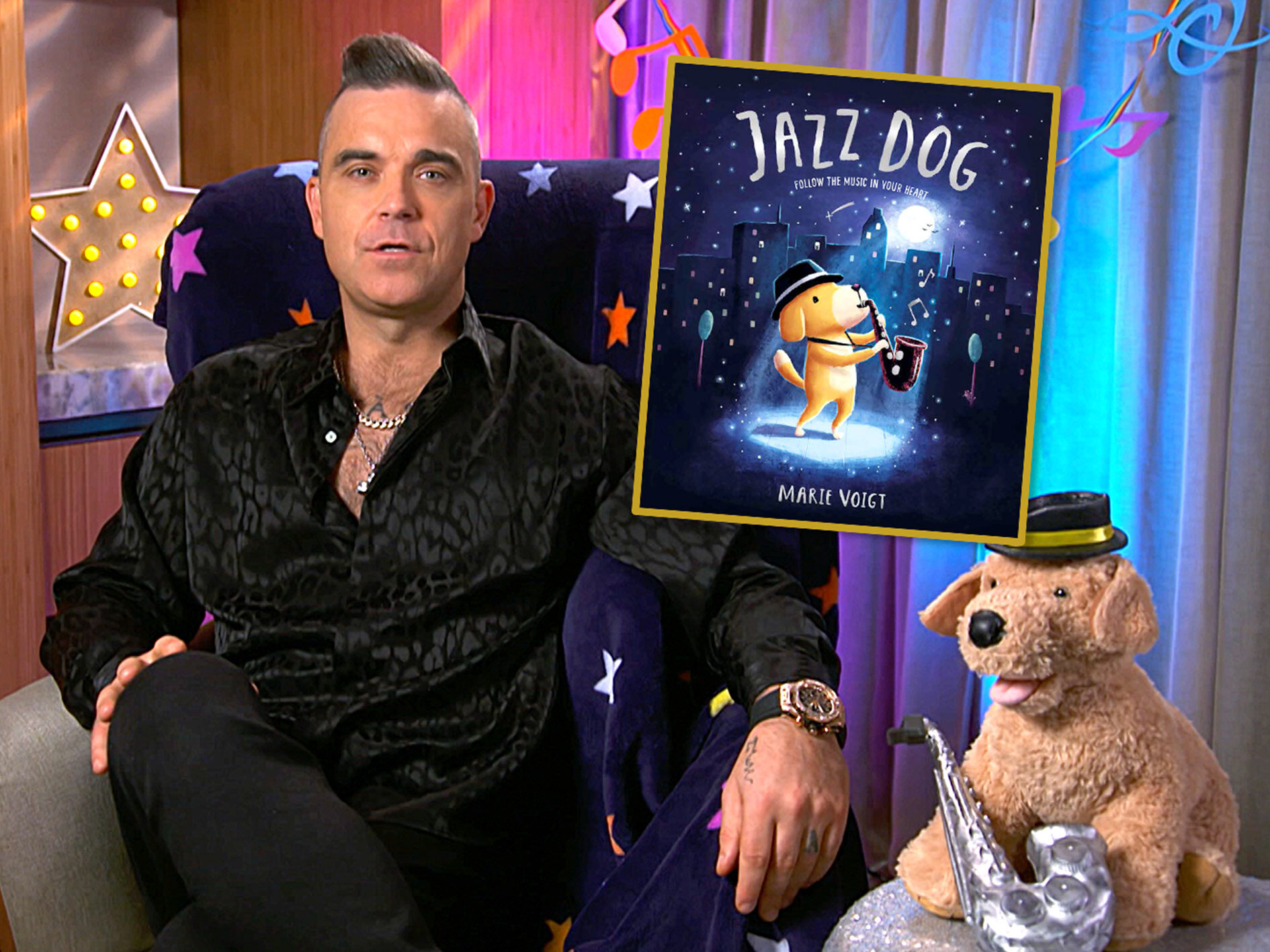 Robbie Williams reading Jazz Dog